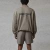 Fear of God Essentials FW20 Long Sleeve Polo Shirt with Letter Logo Unisex Tops Taupe FOG-FW20-355