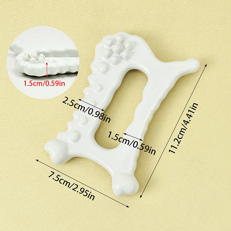 White Ceramic Scraping Board Gua Sha For Face Body Massage Tool Body For Relief Massage Face Lift Guasha Acupoint Massager