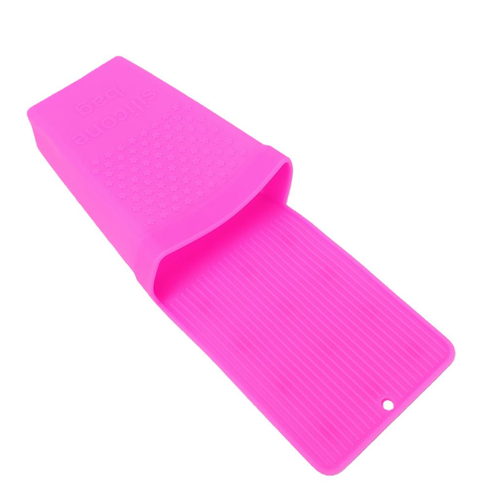 Supporto per Ferro Arricciacapelli in Silicone Resistente al Calore Supporto per Piastra per Capelli Montaggio a Parete con Ventosa per Piastra Piatta Rosato