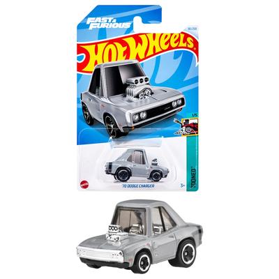 Hot Wheels Βασικό Αυτοκίνητο Dodge Charger Όχημα Παιχνίδι Μίνι Αυτοκίνητο για Ηλικίες 3 Ετών και Άνω Ασημί HXR25 '70