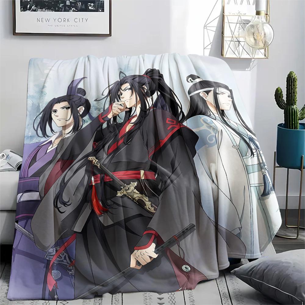 1 ST Grandmaster of Demonic Print Flanellen Deken, Hoge Kwaliteit Alle Seizoenen, Woondecoratie, Warmte en Comfort, Perfect voor Kerstcadeaus