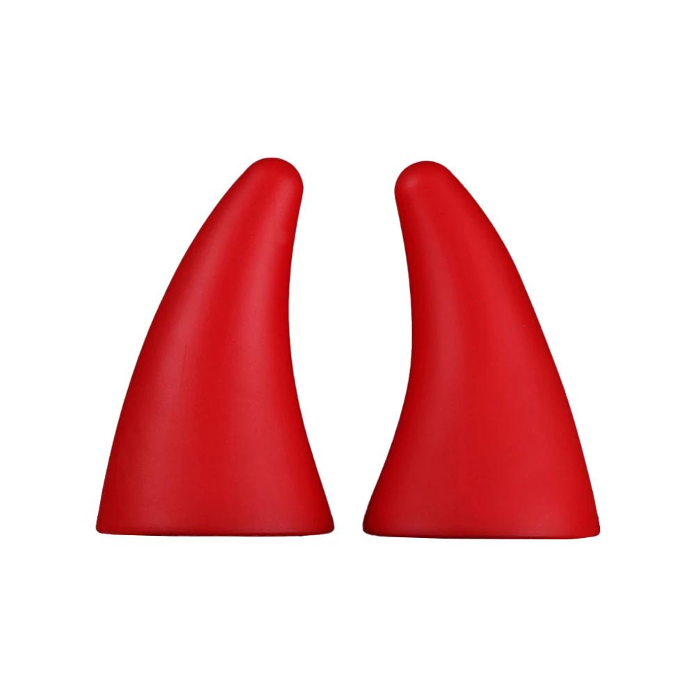 2PCS 3D Devil Horn Car Roof Decoration Stereo Bumper Hood Stickers Car Helmet Sticker Decal for Halloween Ornament Bull Horn