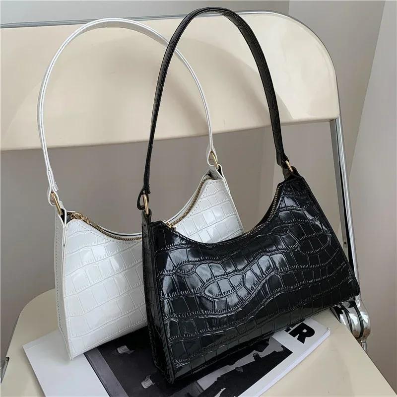 Fashionable and Popular Underarm Bag for Women's Japanese New Crocodile Pattern Versatile Shoulder Bag
