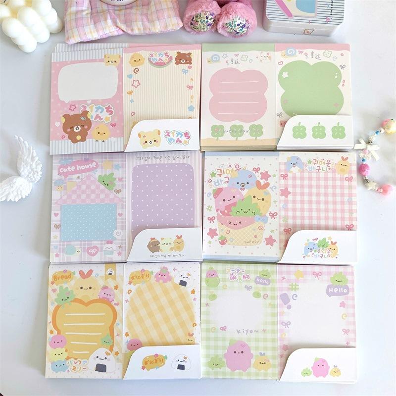 10 Pcs Kawaii Cartoon Folding Page for Girl  3-inch Photo Card Packing Protective Decor Board Card Packaging