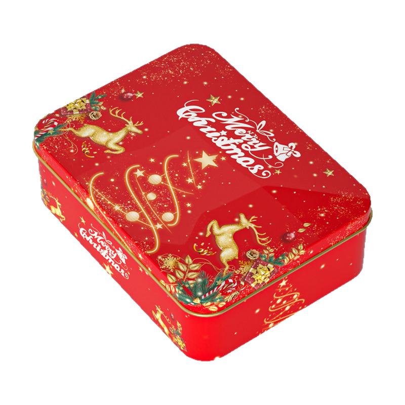 2024 Christmas Rectangle Tin Box Gift Packaging for Candy