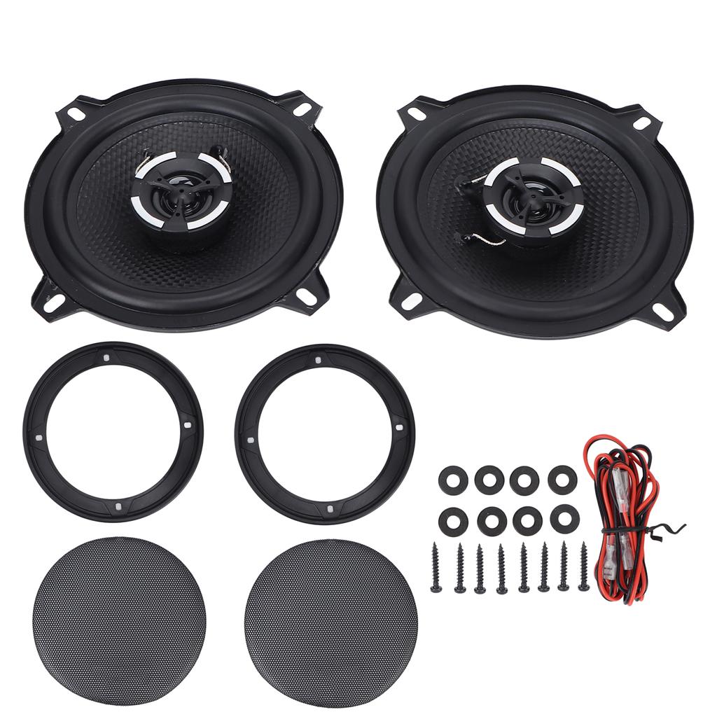 2PCS Car Audio Tweeter 5.2in 13.2cm 4 Ohm  70‑20KHZ 91dB 12V Round Speaker Universal Accessories