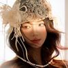 Ancient Lace Bridal Headwrap Hair Styling Accessory Elegant Headpiece for Bride Wedding Ceremony and Photography Wear