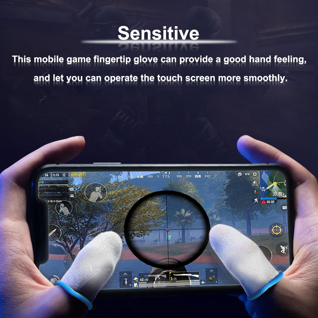 1 Paar rutschfeste wiederverwendbare Handy-Gaming-Fingerspitzenhandschuhe Handy-Spiel Schweißabweisend Kratzfest Ärmel Gaming-Zubehör