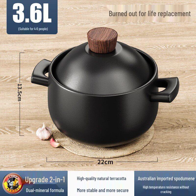 Qiwei High-Temperature Ceramic Clay Pot for Gas Stoves