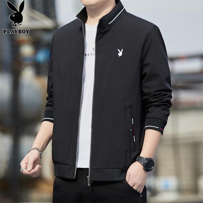 Playboy Men's Stand-Collar Casual Jacket