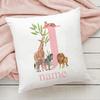 Personalized Pillow Case Initial with Name  Safari Animal  Pillow Cover Kids Bedroom Wild Party Decor Kids Birthday Shower Gift