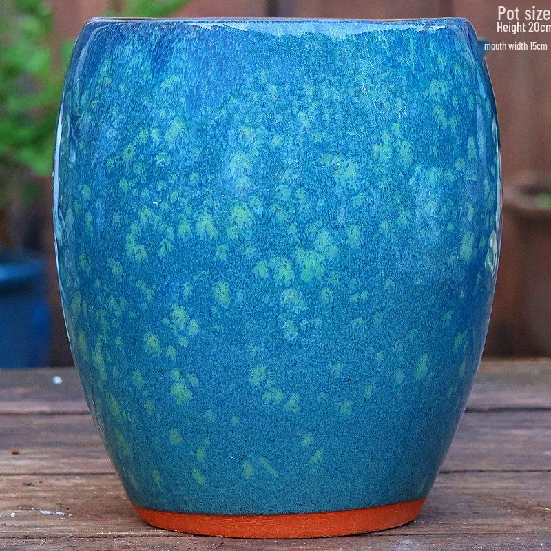 Handmade Retro Ceramic Succulent Planter with Large Caliber