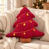 Christmas TreeShaped Soft Throw Tree Shaped Pillow Padded Holiday Cushion for