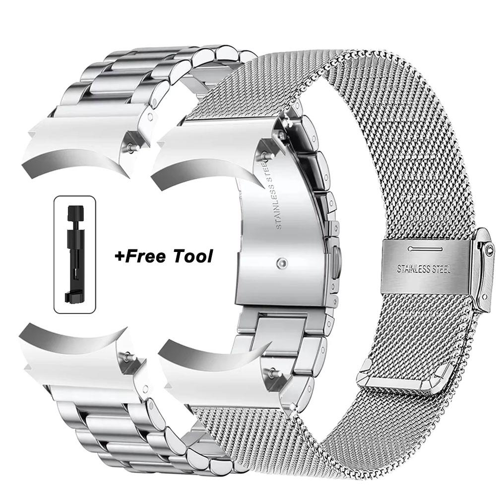 Lückenlose Correa für Galaxy Watch 7 6 5 4 44mm 40mm 5pro Armband 45mm Stahlarmband für Samsung Galaxy Watch 6 4 Classic 47mm 46mm 43mm
