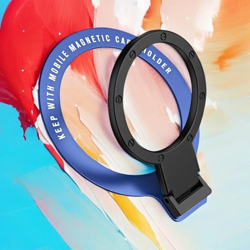 

Підставка для тримача кільця для стільникового телефону Рукоятка для пальців Обертання за ступенем Підставка Сумісні iPhone Бездротова зарядка синій