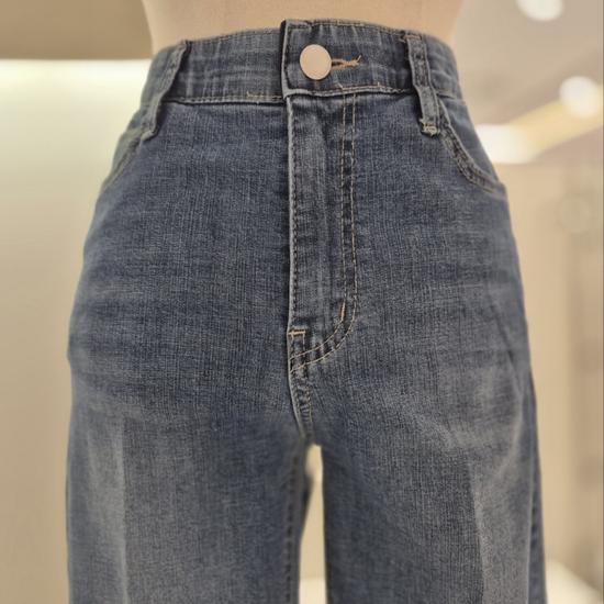 Basic Wash Wide Denim Pants (KSZ3HE331D) - Women's Casual Jeans