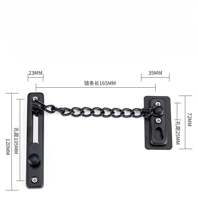 Stainless Steel Anti-Lock Door Chain Anti-theft Chain Security Protection Home Door Lock Apartment Hotel Screw Guard Accessorie