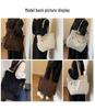 Women's Large Corduroy Tote Bag - Versatile Solid Color Shoulder Handbag