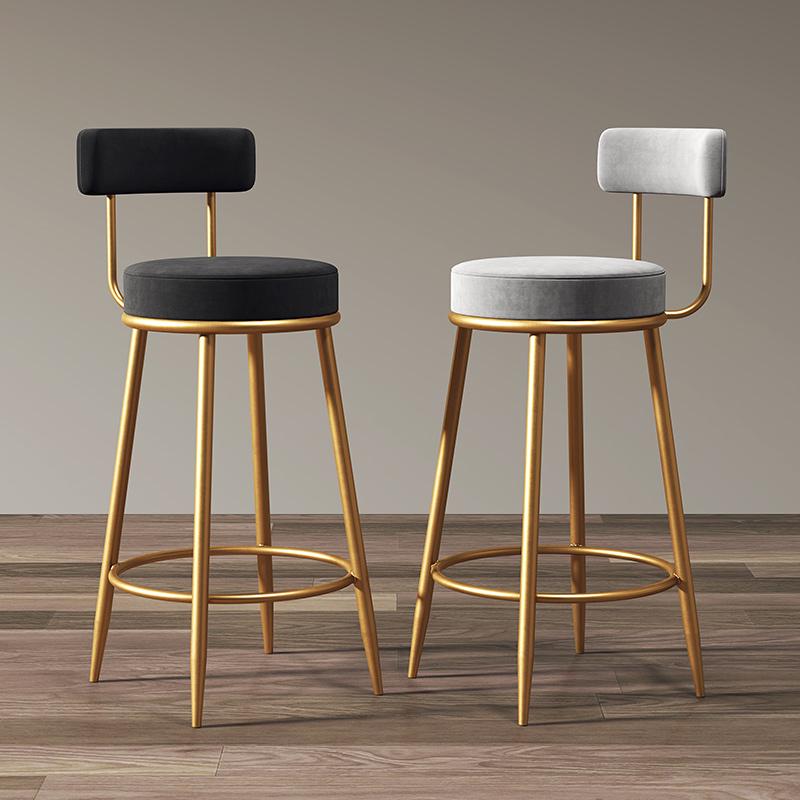 Nordic Luxury Modern Bar Stool - Contemporary High Chair for Home or Reception Desk