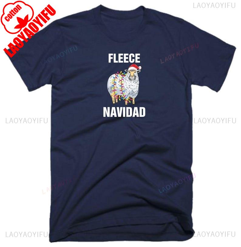 Lovely Fleece Navidad T Shirt Christmas Clothing Funny Rude Offensive Joke Xmas Lights Festive Sheep Birthday Gift Regular Tee