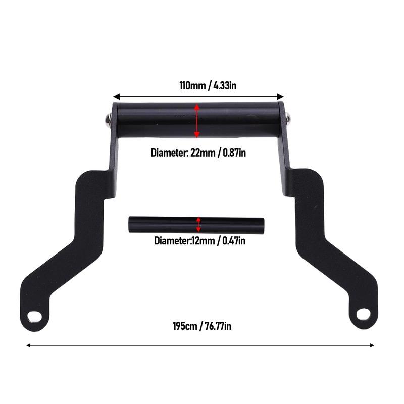 Motorcycle GPS Navigation Bar Mount Bracket Enhanced Safety Shockproof GPS Phone Bar Extension Holder for Upgrading