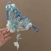 Mesh Tassel Duckbill Clip Imitation Pearl Flower Hair Clip Fairy Large Butterfly Hairpin  Daily