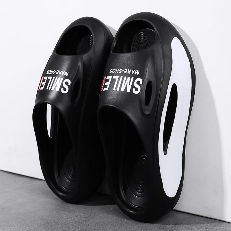 

Модные мужские повседневные домашние сандалии, уличные шлепанцы на толстой подошве, пляжная обувь, уличные платформы и быстросохнущие полуводные туфли для женщин 38-39 чёрный