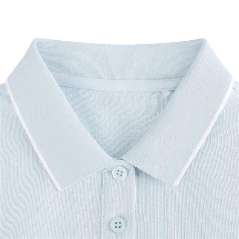 Li Ning Comfortable Breathable Polo Shirt Women tops Folk-Blue APLW476-8