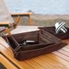 Portable Camping Gadgets Tray Foldable Oxford Storage Box Waterproof Travel Jewelry Sundries Makeup EDC Tool Desktop Organizer