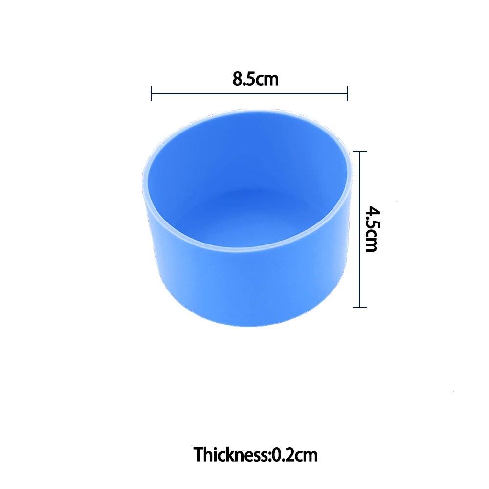 

1 шт., 8,5 см, мягкая силиконовая чашка, нижняя оболочка, защитный рукав для стеклянной бутылки воды, чая, аксессуары для защиты от повреждений небесно-голубой