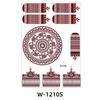 Indian Lace Tattoo Sticker Reddish-Brown Waterproof Tattoo Sticker