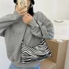 Fashion Zebra Print Women Luxury Handbag PU Leather Simple Underarm Shoulder Bags Female Daily Design Totes Purse Pouch