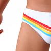 Men's  Fashion Sexy Swim Brief Sexy Stripes UXH Brand Swimsuit for Men Surfing Swimwear Beach Shorts