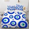 3D Printed Blue Evil Eye Bedding Sets,Girls Bed Supplies Set Duvet Cover Bed Comforter Set Bedding Set