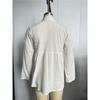 Women Vintage Linen Cotton Blouse Lapel Collar Long Sleeve Button Down Casual Loose Shirt