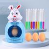 Kit Macchina per Dipingere Uova Bunny Spinner con 8 Pennarelli Colorati e 3 Uova di Plastica Set Decoratore Uova di Pasqua per Dipingere Uova di Pasqua Fai da Te