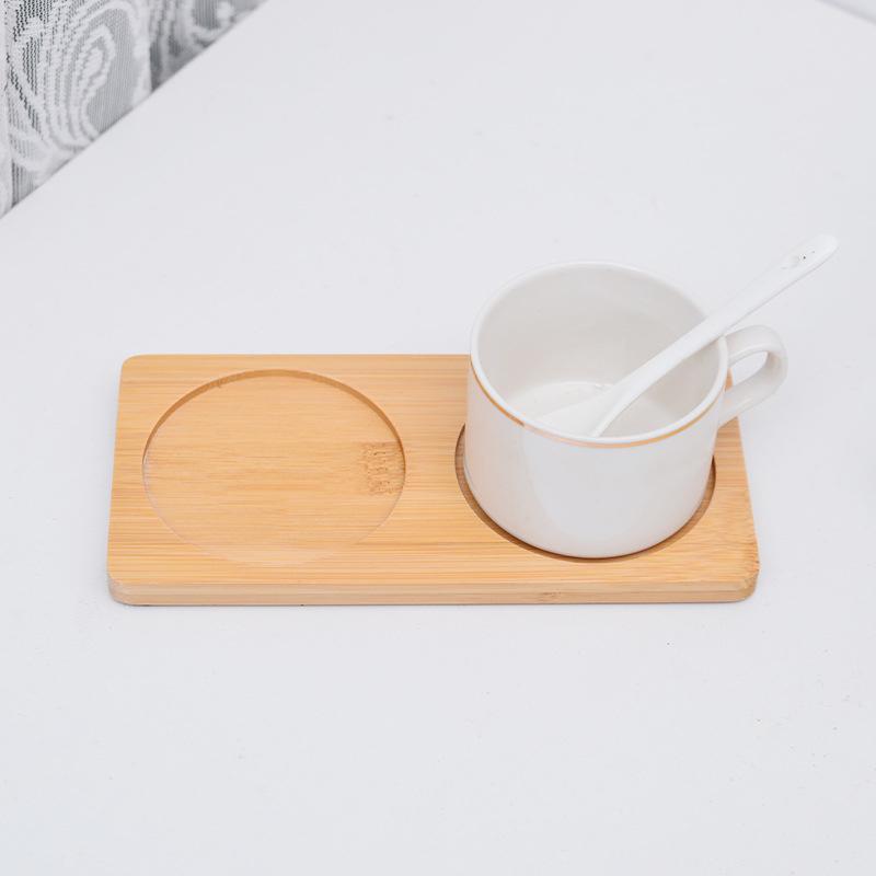 Wooden Tray Multi Bamboo Multi Shape Wooden Holder Pot Tray Coffee Coaster Home Garden Decor Photography Props