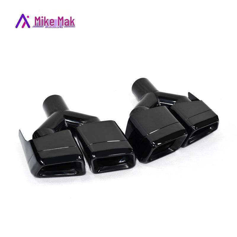 Black-Plated Quad Exhaust Tailpipe for Mercedes-Benz W212 E-Class E260/E300 AMGE63 Upgrade