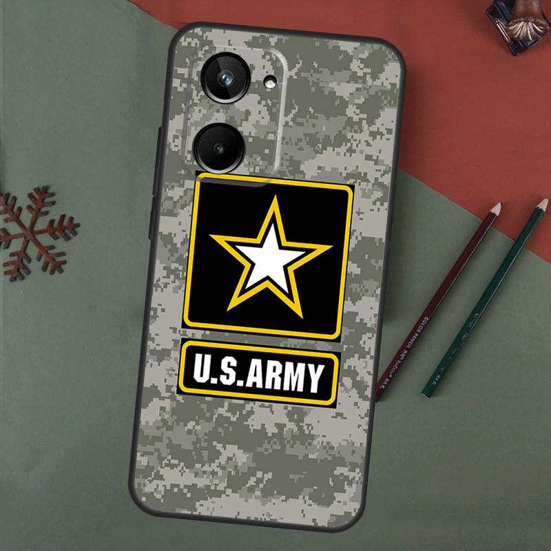 Camo military Army Case For Realme C61 C53 C55 C33 C63 C51 C65 C67 C71 C75 11 12 13 14 15 Pro Plus GT6 GT7 Pro