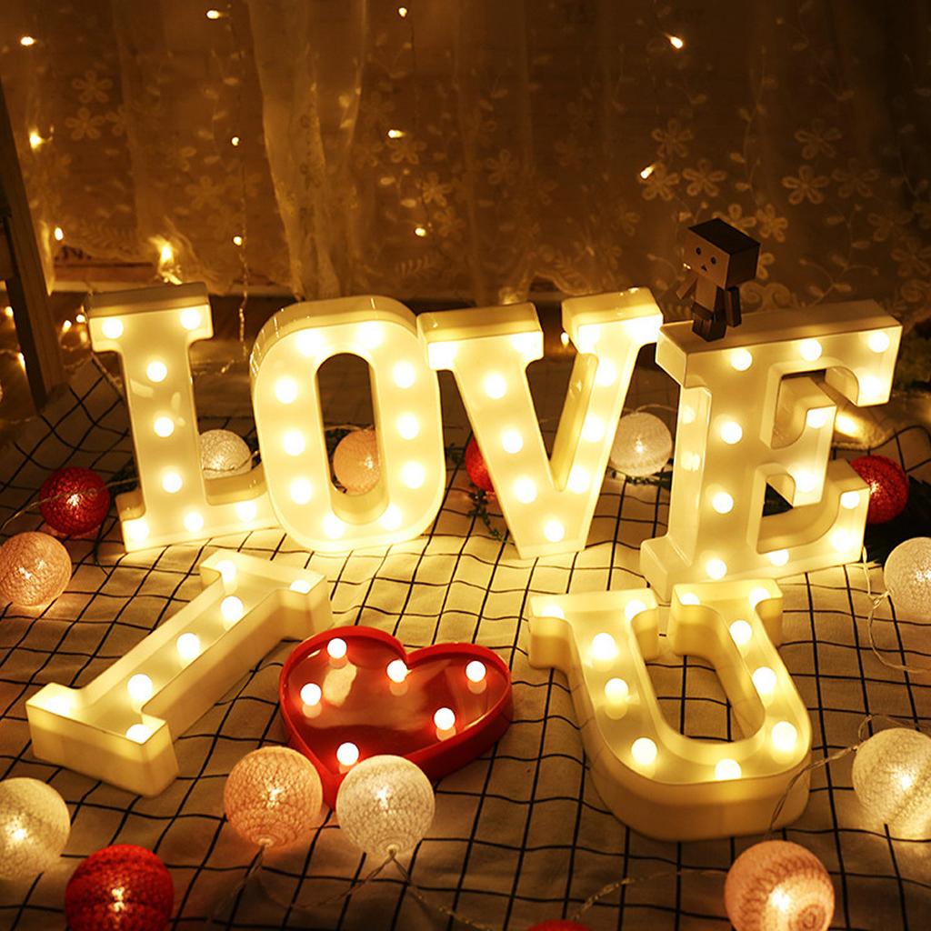 LED Heart Shaped Light Romantic Home Decor Wedding Prop Party Decoration Heart Shape Night Lamp Desktop Ornament Reusable