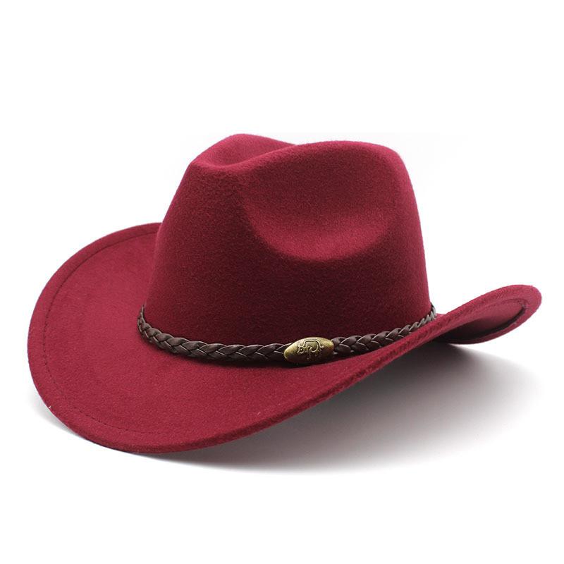 Western Cowboy Hat For Men With Wool Blend For Outdoor Riding And Sun Protection