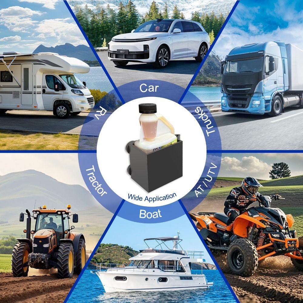 Black Magnetic Additive Holders Anti-lost Diesel Additive Container for 16 Oz Squeeze Bottle