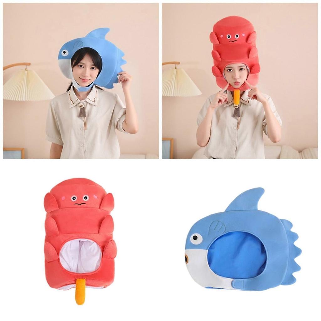 Upside down Fish Hat Soft Comfortable Hat Breathable Warm Hat Trendy Youth Hat for Skiing Camping Sky Blue