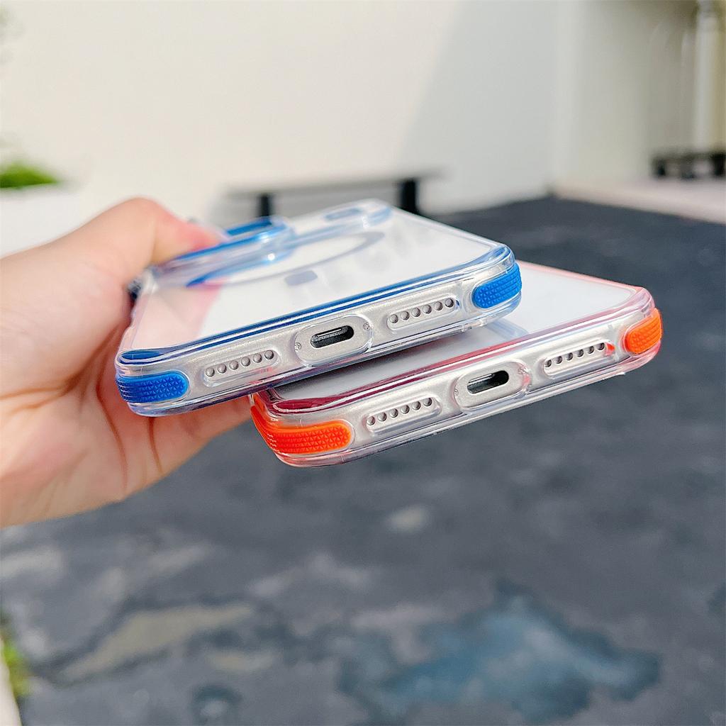 For iPhone 17 Pro Max Shockproof Magsafe Wireless Charge Clear Case 16 15 14 13 12 11 Pro Max 14 15 16 Plus16e Magnetic Cover