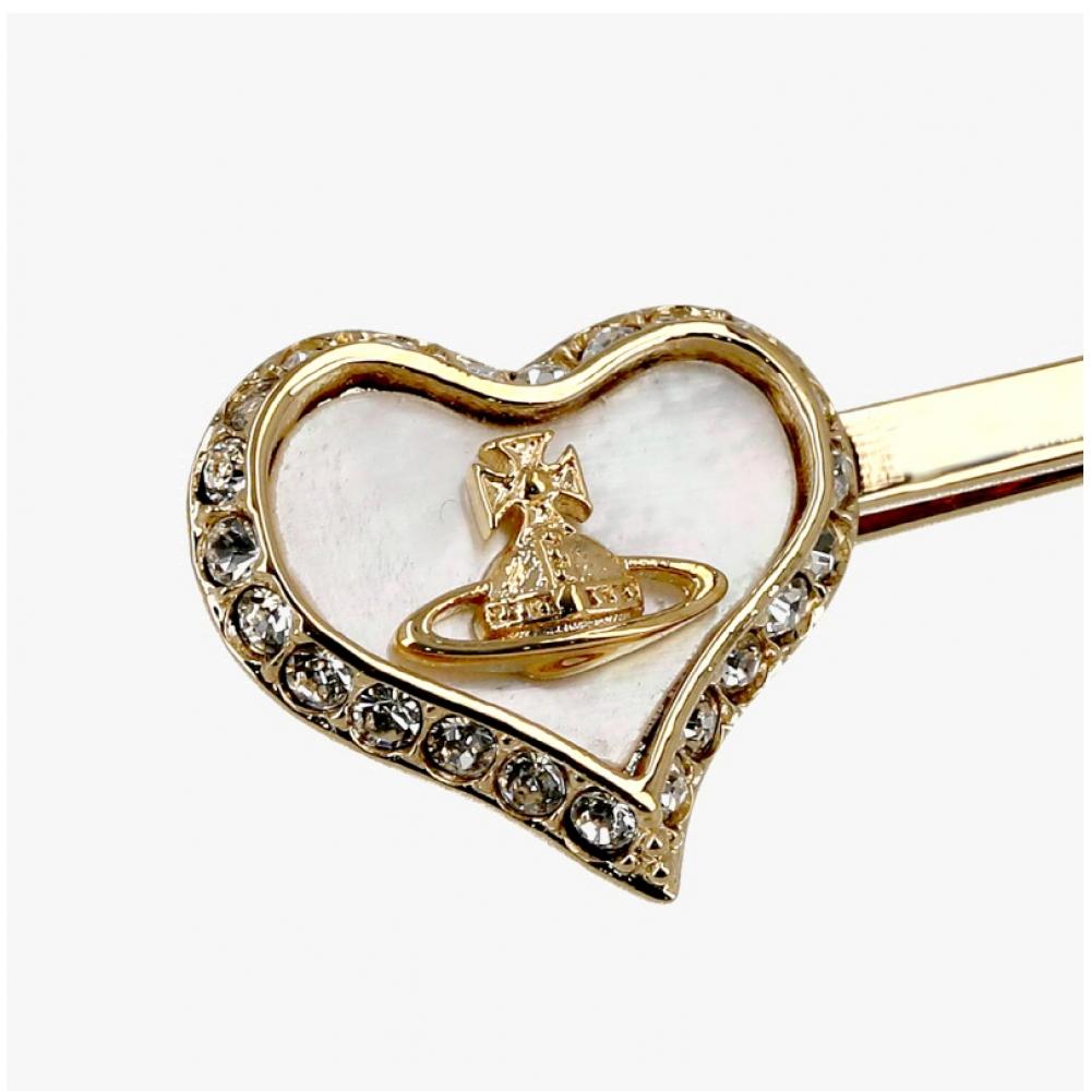 Vivienne Westwood Petra Heart Barbie Pin Hair Clip 67030018 02r782