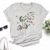 New Dandelion Printed Women T Shirt Cartoon Graphic Printed Black Ladies T-shirt Casual Woman Shirt Funny Tees Shirts