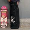 Új Y2k Jeans Klasszikus egyenes nadrág Bő betűs farmernadrág High Street alkalmi nadrág Punk stílusú széles szárú nadrág