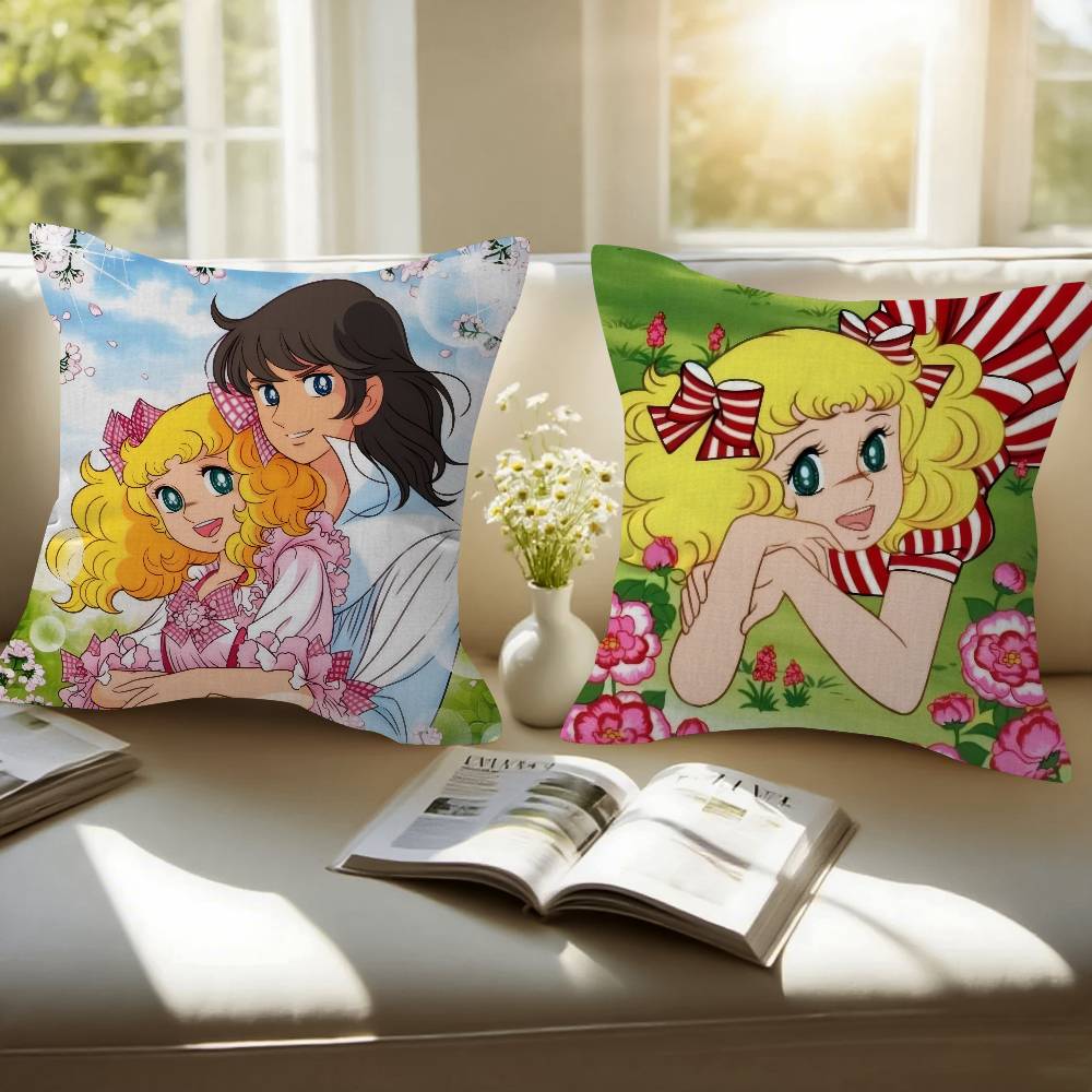 Anime Ccandy cute Candy Cushion Cover Inches Farmhouse Decor Home Throw Pillow Covers for Couch Decorations