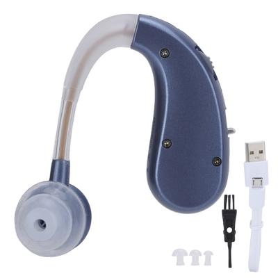 20P Rechargeable BehindtheEar Hearing Aid Headset Ear Sound Amplifier Assist ABS(Blue )