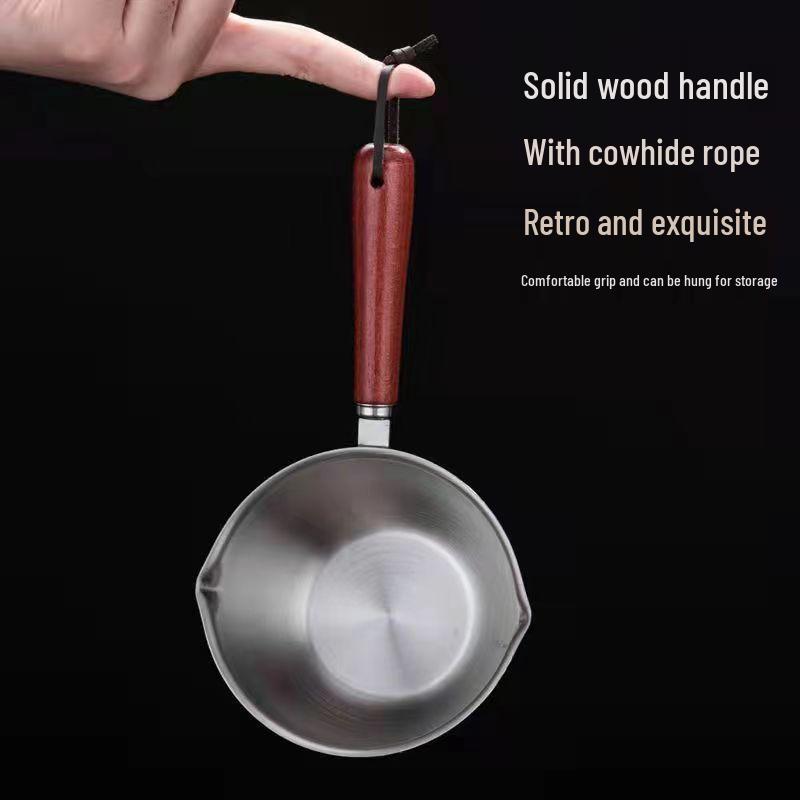 Stainless Steel Mini Oil Pouring Pot with Spoon - Splash-Proof & Multifunctional